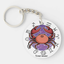 Krebs Fische Zodiac Acryl-Schlüsselanhänger Schlüsselanhänger