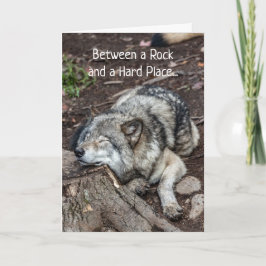 Krebs fühlt sich wie zwischen Rock und Hard Place Karte