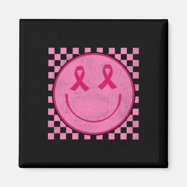 Krebs für Frauen Brustkrebs Button Magnet (Vorne)