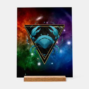 Krebs Galaxie Tierkreis Acrylschild