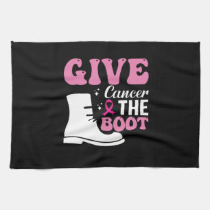 Krebs geben, das Brustkrebs-Bewusstsein beim Stief Geschirrtuch