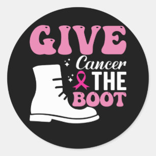 Krebs geben, das Brustkrebs-Bewusstsein beim Stief Runder Aufkleber