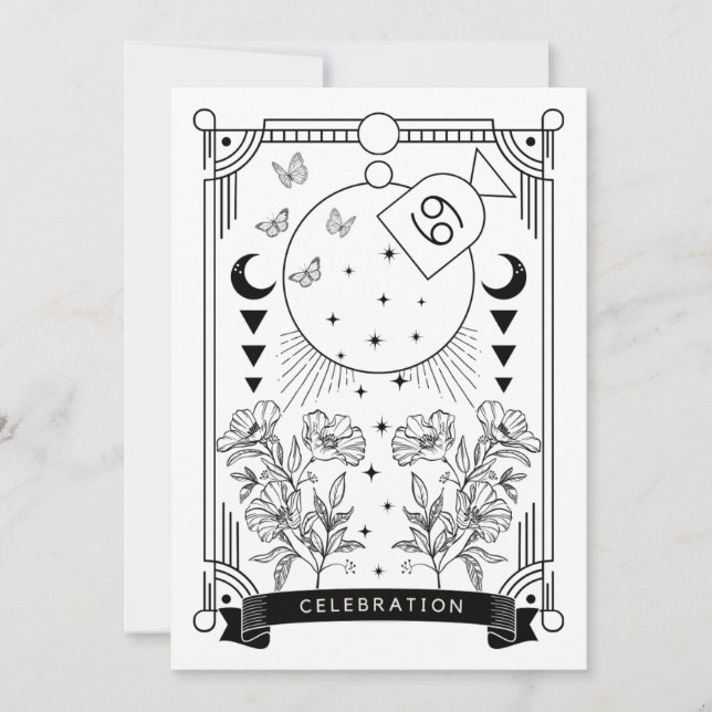 Krebs Geburtstagsfeier Einladung (Vorderseite)