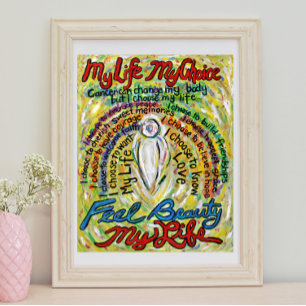 Krebs Gedicht Weißer Engel Malerei Poster Kunst Dr