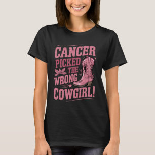 Krebs hat das falsche Cowgirl gefunden! Pink T-Shirt