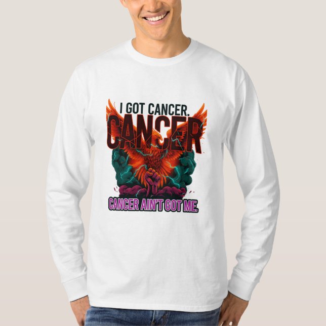 "Krebs hat mich nicht" Phoenix Strength Tee (Vorderseite)