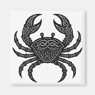 Krebs — Heimgesuchte Tinte Zodiak-Krebs Magnet