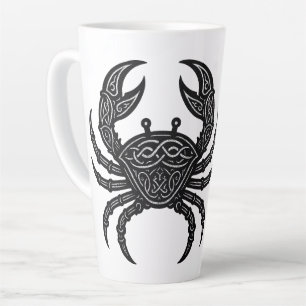 Krebs — Heimgesuchte Tinte Zodiak-Krebs Milchtasse