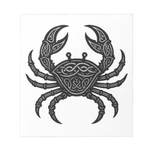 Krebs — Heimgesuchte Tinte Zodiak Krebs Notizblock