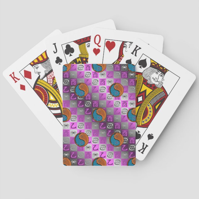 Krebs & Holz Hahn Klassische Spielkarten (Rückseite)