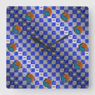 Krebs & Holz Ochse Quadratische Wanduhr