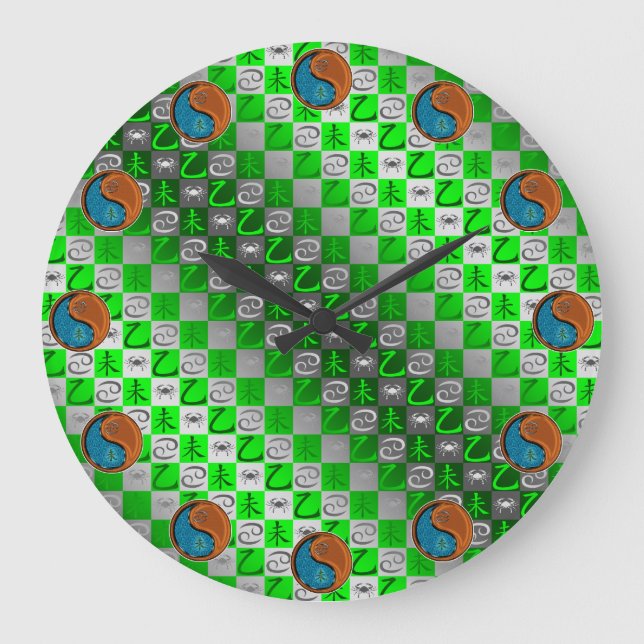 Krebs & Holz Ziege Große Wanduhr (Vorderseite)