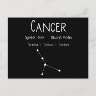 Krebs Horoskop Astrologie Star-Zeichen Geburtstags Postkarte