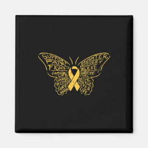 Krebs im Kindesalter - Butterfly-Butterfly-Bewusst Magnet