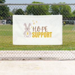 Krebs im Kindesalter. Hoffnung Unterstützung Banne Banner