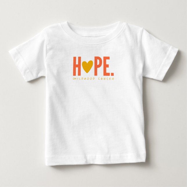 Krebs im Kindesalter HOPE Goldenen Herz Baby T - S T-shirt (Vorderseite)