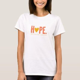 Krebs im Kindesalter HOPE Goldherz Frauen T - Shir T-Shirt
