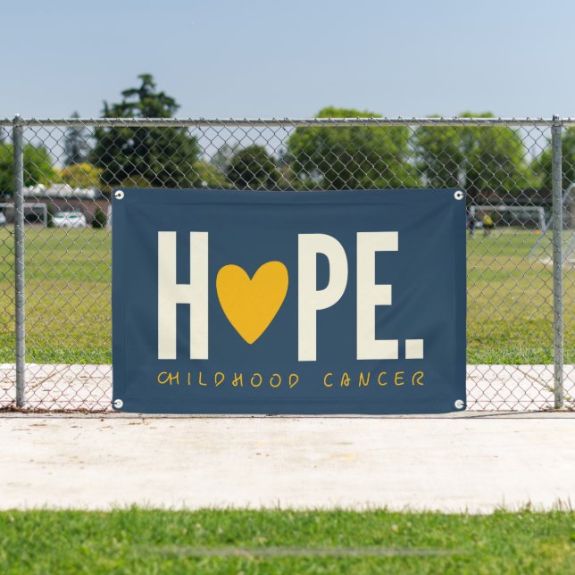 Krebs im Kindesalter HOPE Herzbanner Außenwerbung Banner (Insitu)