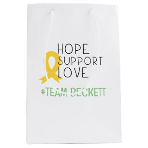Krebs im Kindesalter.hope #team Name custom Gift B Mittlere Geschenktüte