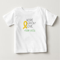 Krebs im Kindesalter.hope#teamName Custom Baby T -