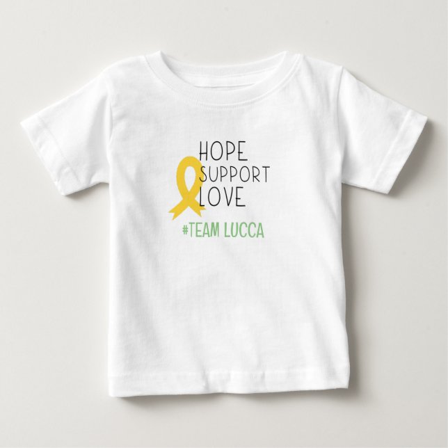 Krebs im Kindesalter.hope#teamName Custom Baby T - Baby T-shirt (Vorderseite)