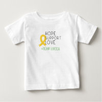Krebs im Kindesalter.hope#teamName Custom Baby T -