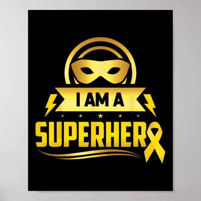 Krebs im Kindesalter Ich bin ein Superheld Poster (Vorne)