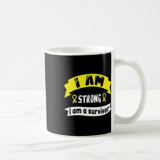 Krebs im Kindesalter Ich bin stark Ich bin ein Übe Kaffeetasse (Rechts)