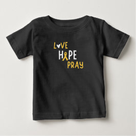 Krebs im Kindesalter.Liebe.hope.bete. Baby T - Shi T-shirt