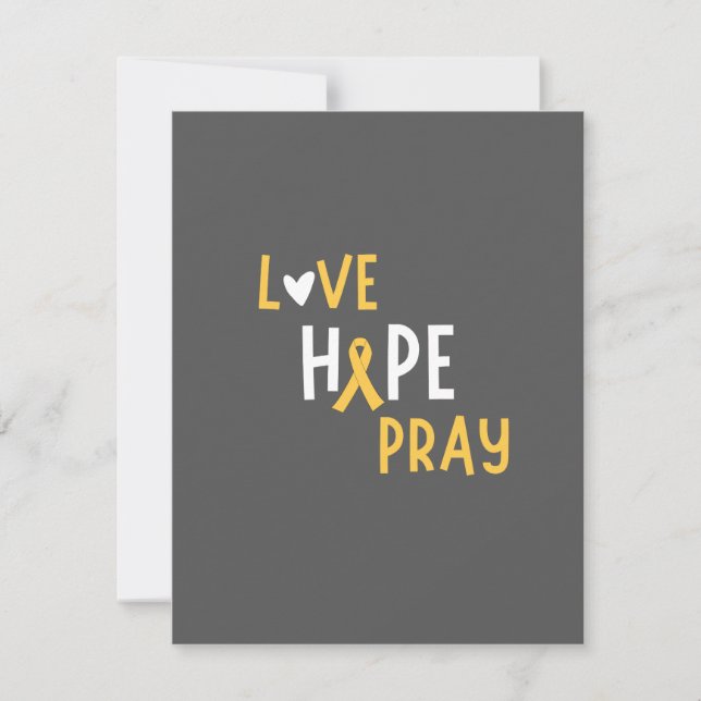 Krebs im Kindesalter.Liebe.hope.bete. Kleine Grußk Mitteilungskarte (Vorderseite)