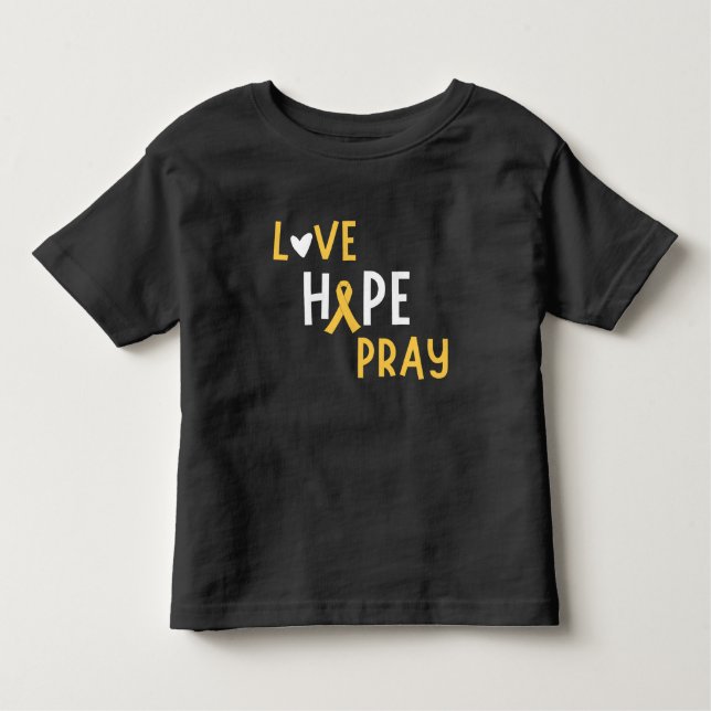 Krebs im Kindesalter.Liebe.hope.bete. Kleinkind T- T-shirt (Vorderseite)