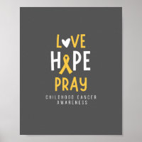 Krebs im Kindesalter.Liebe.hope.bete. Poster & Pri