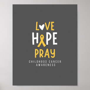 Krebs im Kindesalter.Liebe.hope.bete. Poster & Pri