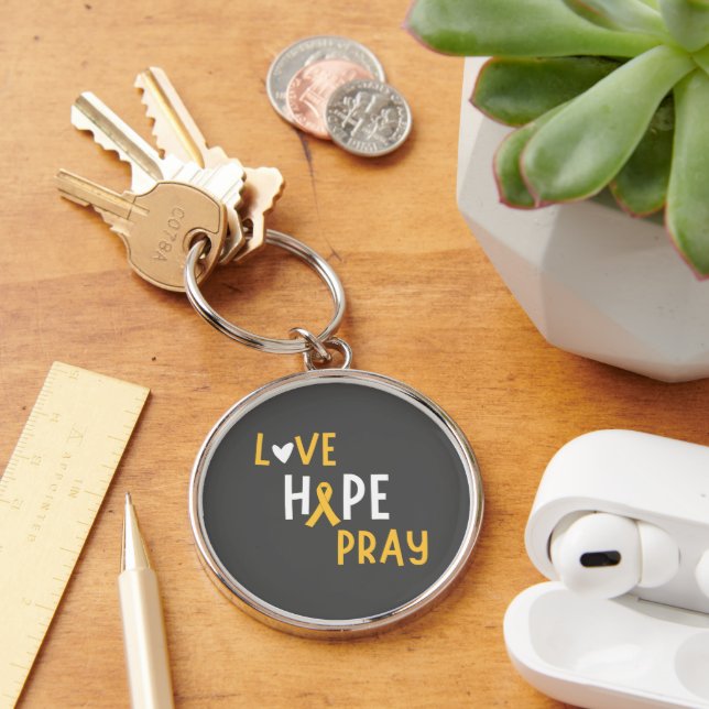 Krebs im Kindesalter.Liebe.hope.bete. Schlüsselanh Schlüsselanhänger (Schreibtisch)