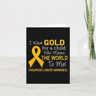 Krebs im Kindesalter mit goldenen Schleifen bedeut Karte