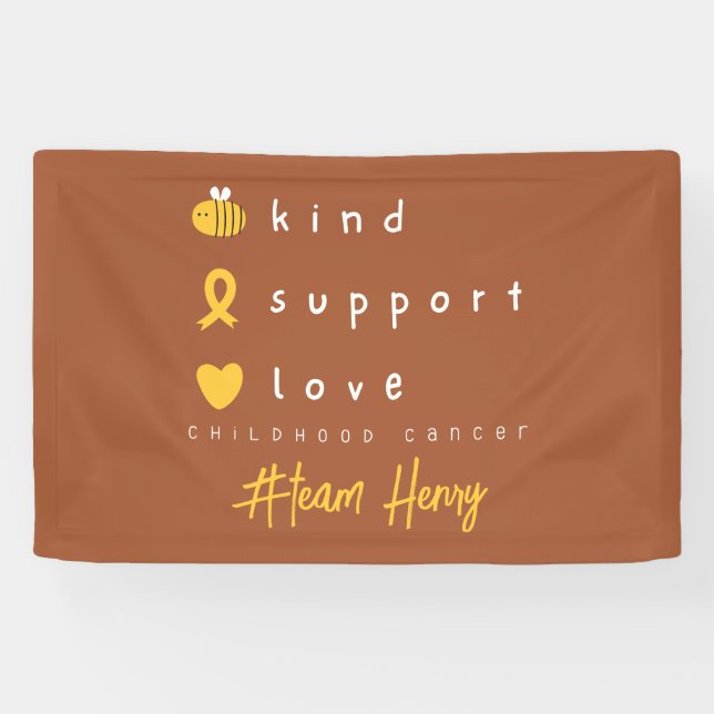 Krebs im Kindesalter personalisierter Name Banner- Banner (Horizontal)