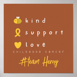 Krebs im Kindesalter personalisiertes Plakatzeiche Poster