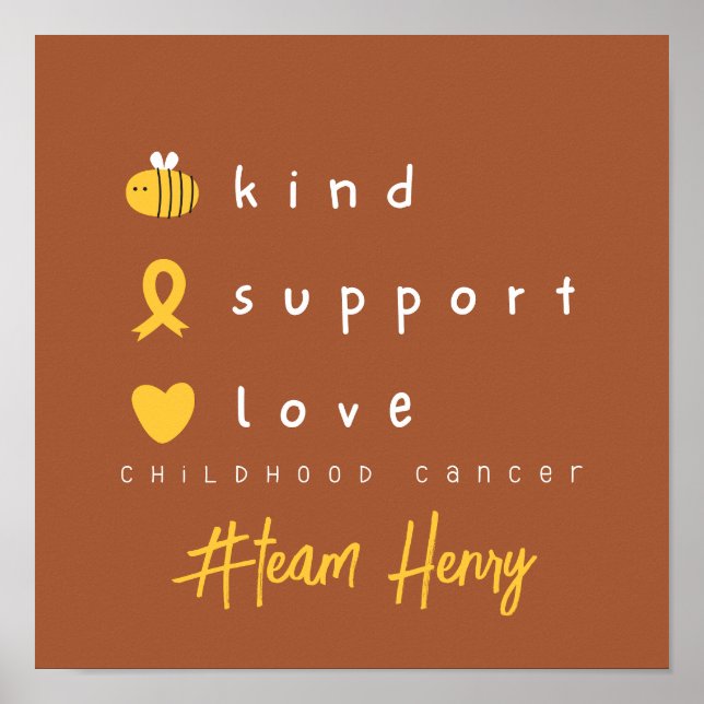 Krebs im Kindesalter personalisiertes Plakatzeiche Poster (Vorne)
