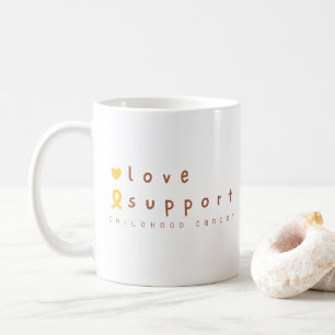 Krebs im Kindesalter unterstützen Liebe Tasse mode