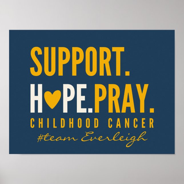 Krebs im Kindesalter unterstützt Custom Poster Pri (Vorne)