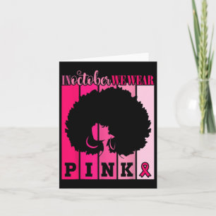 Krebs im Oktober Wir tragen pinkfarbene afroamerik Karte