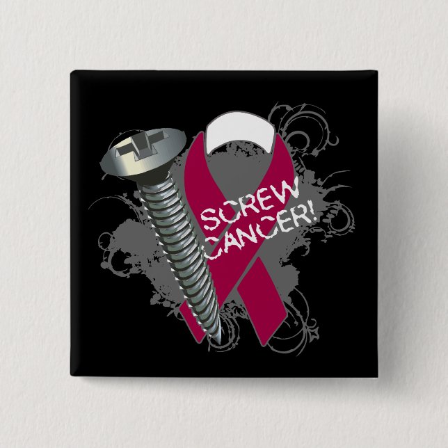 Krebs im Screeningbereich - Grunge Head and Neck C Button (Vorderseite)