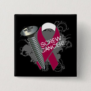 Krebs im Screeningbereich - Grunge Head and Neck C Button