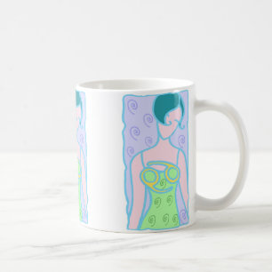 Krebs in den 1920er Jahren Zodiakweibchen in Grün Tasse