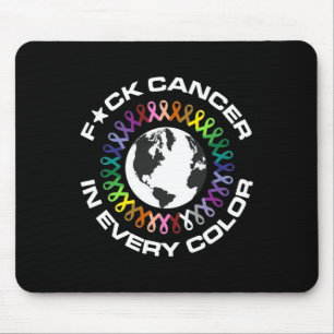 Krebs in jeder Farbe bekämpfen Weltkrebstag für Ma Mousepad
