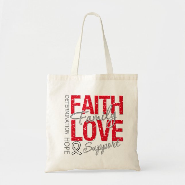 Krebs Inspirierend Slogan Collage Lungenkrebs Tragetasche (Vorne)