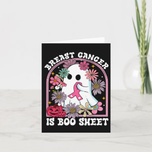 Krebs ist Boo Sheet Brustkrebs Kriegerin Halloween Karte
