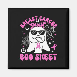 Krebs ist Boo Sheet Brustkrebs Kriegerin Halloween Magnet