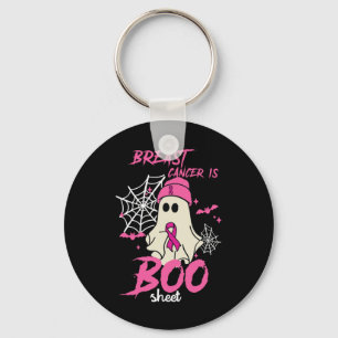 Krebs ist Boo Sheet Halloween Brustkrebsbewusstsei Schlüsselanhänger
