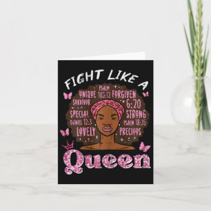 Krebs kämpft wie Queen Afro Survivor Awareness Wo Karte
